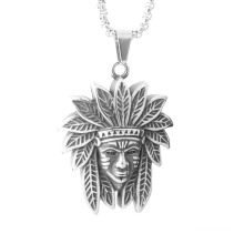 Fashion Silver Jewelry Stainless Steel Jewelry Charms Vintage Egyptian Elder Pendants Necklace